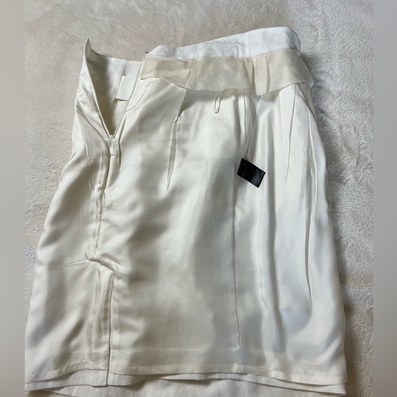 NWOT Tibi Linen Midi A-line Skirt with Belt - Picture 4 of 7